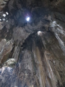Extremely tall ceilings inside one of the caves. A very peaceful and serene experience. 