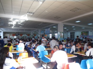Students in cafeteria 