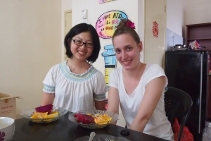 Dominika (R) and I (L) in Malaysia